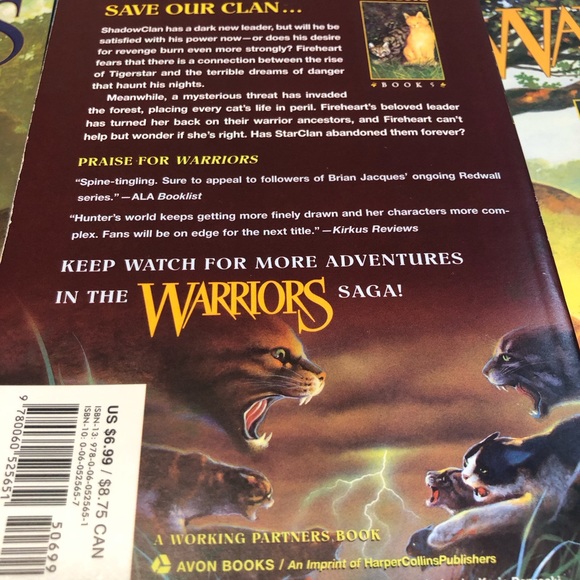 Vintage Warriors Series by Erin Hunter Set of 6 books 2003-2004 Cats Adventure - Picture 14 of 14
